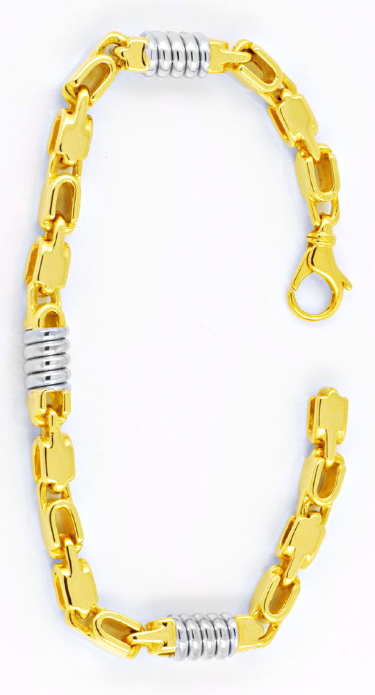 Foto 3 - Designer-Armband, 18K massiv Gelbgold-Weißgold, K2909