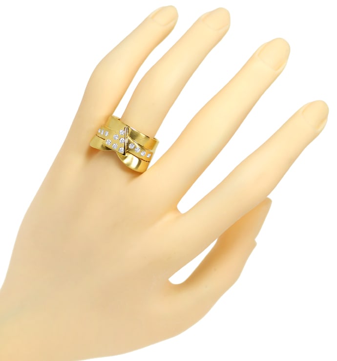 Foto 4 - Design Herz Ring mit lupenreinen Brillanten in Gelbgold, S1672