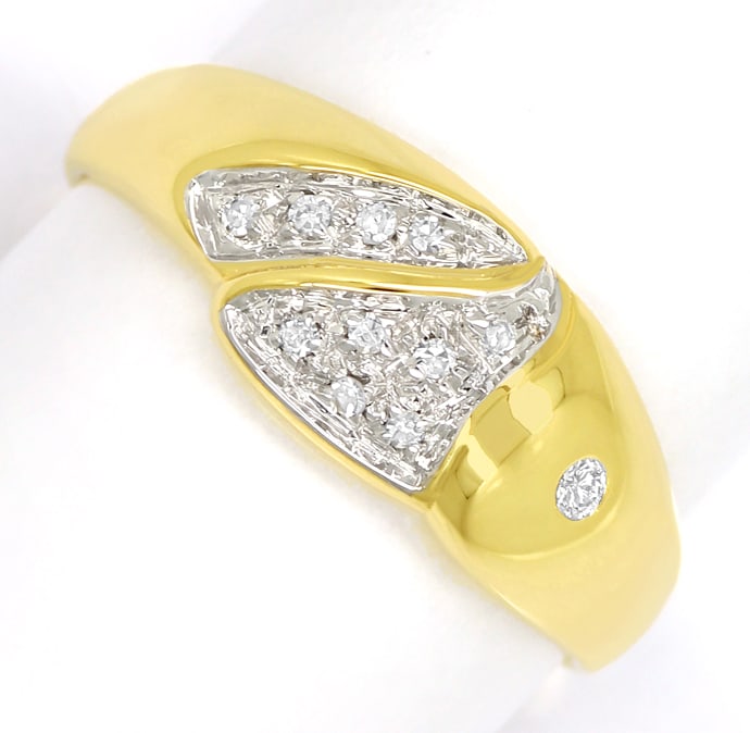 Foto 2 - Designer-Bandring mit 11 Diamanten in 750er Gold, S2017