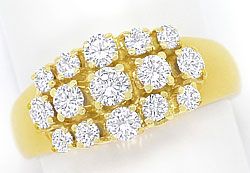 Foto 1 - Eleganter Damen Ring mit 1,04ct Brillanten in Gelbgold, S3416