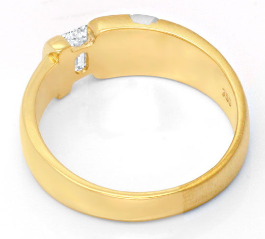 Foto 3 - Baguette Diamantring 18K Gelbgold-Weißgold, S4652